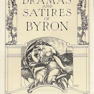 Cover of a book titled 'Dramas and Satires by Byron' with classical illustration.